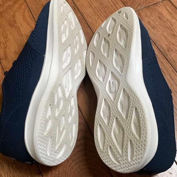 Sketchers  Blue and White Athletic Sneakers with Knit Upper - Picture 5 of 5